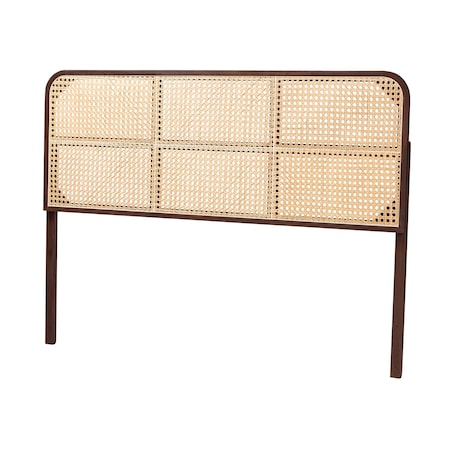 Bali & Pari Lainer Modern Bohemian Natural Rattan Queen Size Headboard 236-13326-ZORO
